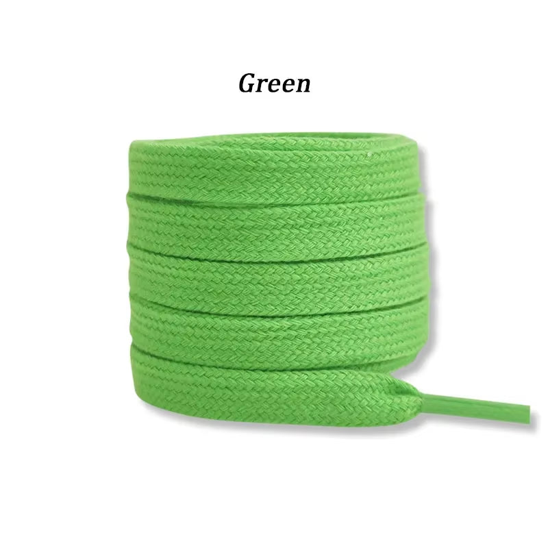 New Flat Cotton Shoelaces for Sneakers AF1 AJ1 Shoelace High-Top Canvas Casual Shoe Laces No Elasticity Shoestrings Men Women