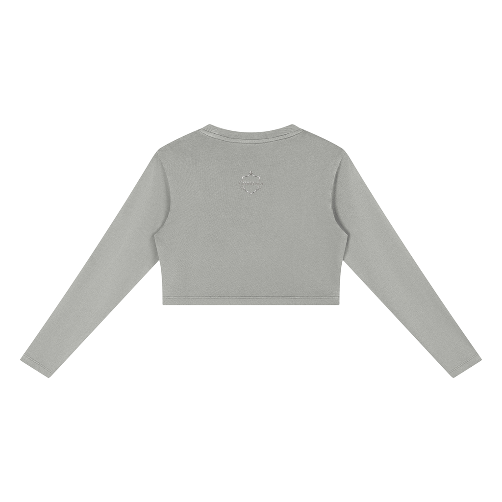 Women's Mineral Wash Crop Sweatshirt (Cath Kuala)