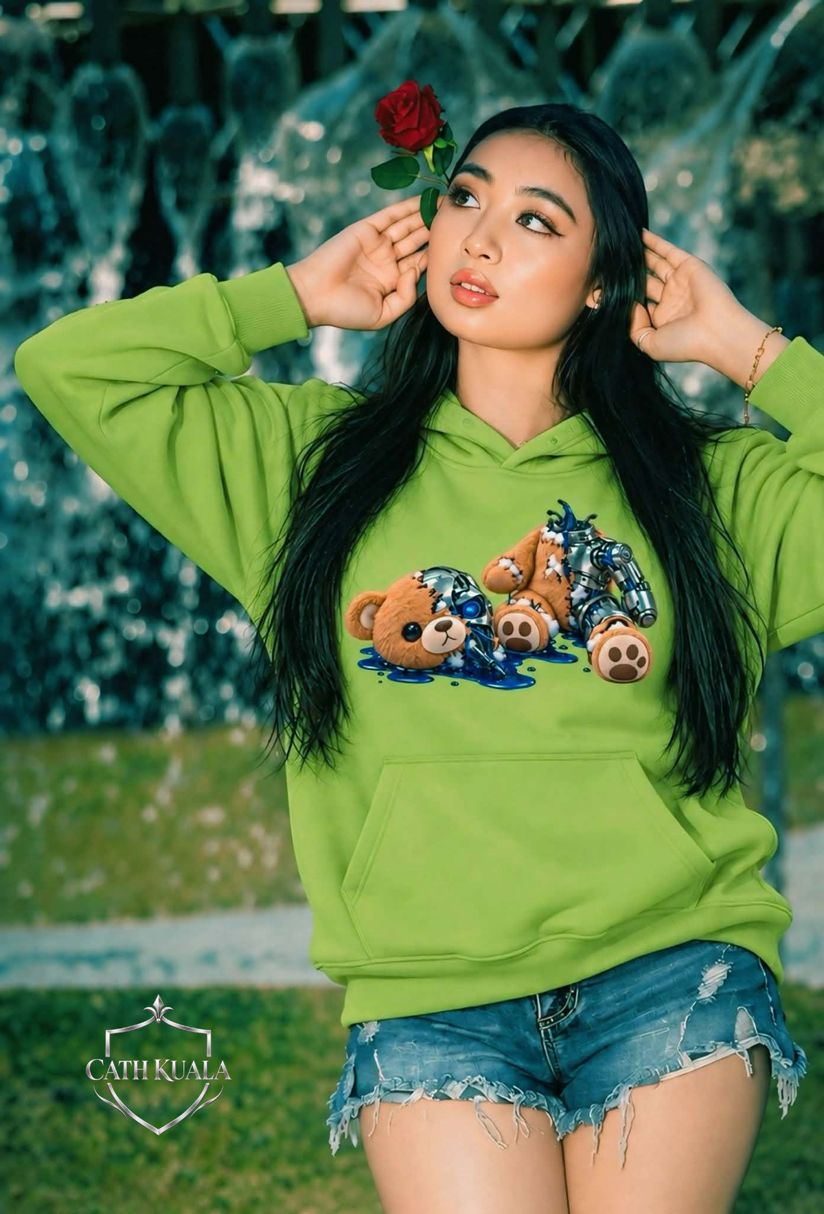 Unisex Oversized Raglan Pullover Hoodie (Cath Kuala)