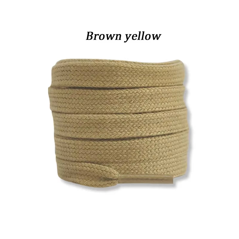 New Flat Cotton Shoelaces for Sneakers AF1 AJ1 Shoelace High-Top Canvas Casual Shoe Laces No Elasticity Shoestrings Men Women