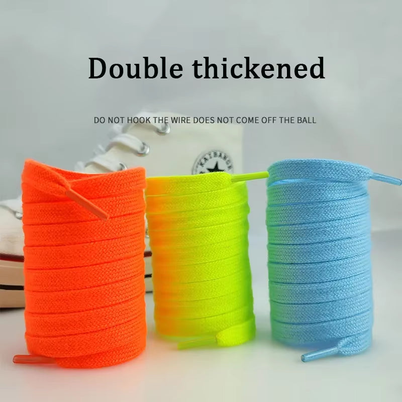New Flat Cotton Shoelaces for Sneakers AF1 AJ1 Shoelace High-Top Canvas Casual Shoe Laces No Elasticity Shoestrings Men Women