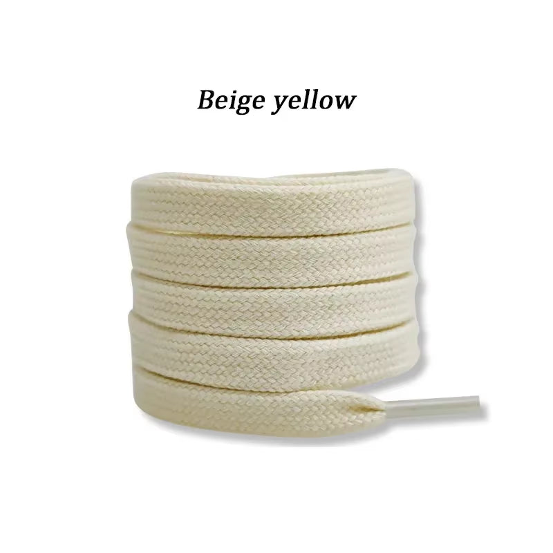 New Flat Cotton Shoelaces for Sneakers AF1 AJ1 Shoelace High-Top Canvas Casual Shoe Laces No Elasticity Shoestrings Men Women