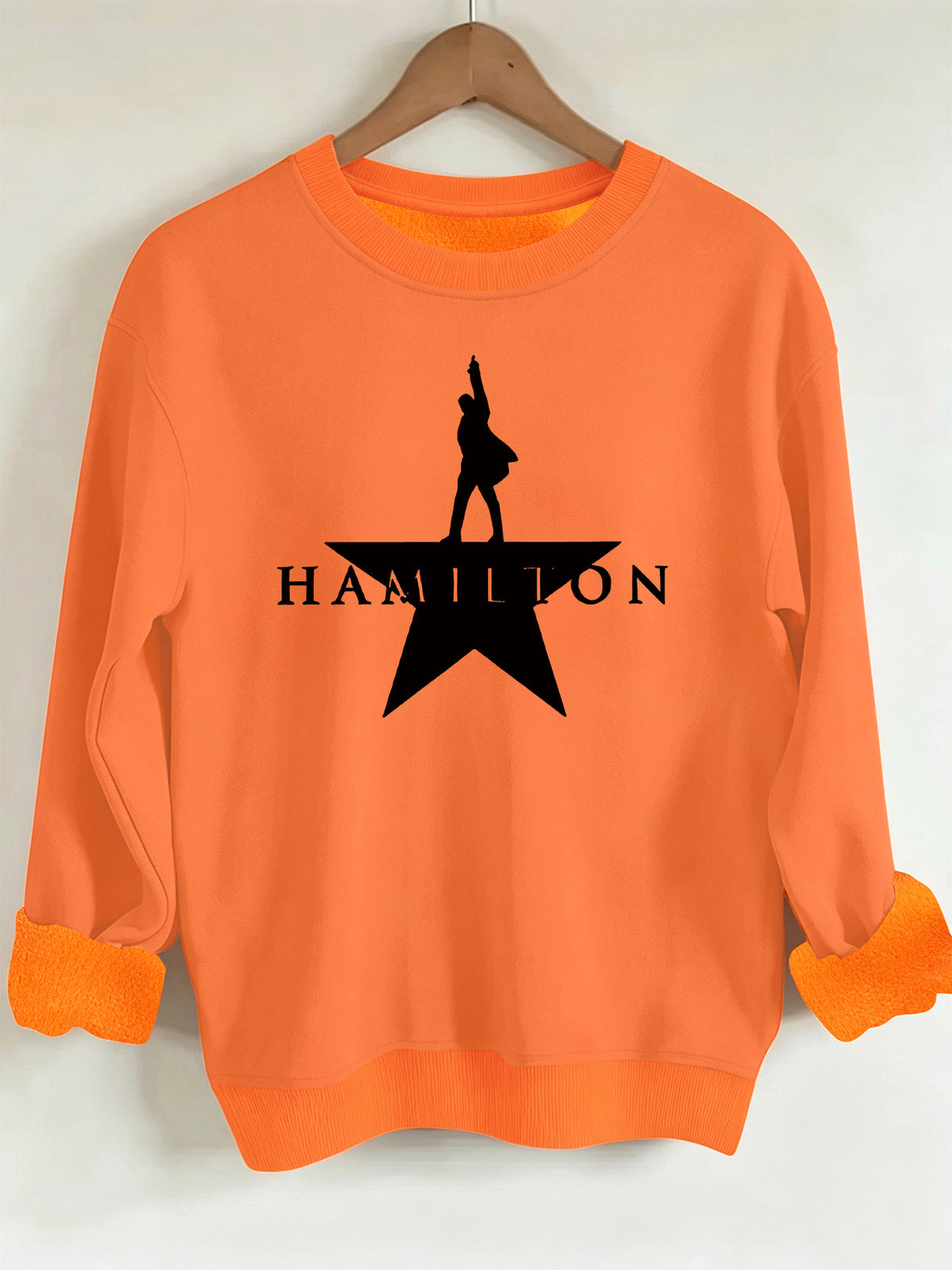 Music graphic printed women's fleece hoodie