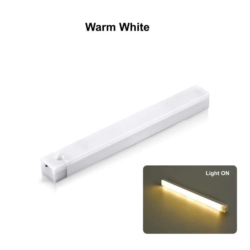 USB Rechargeable Wireless Motion Sensor LED Bar Light Induction Night Light Magnetic Cabinet Portable Cordless Lamp for Kitchen