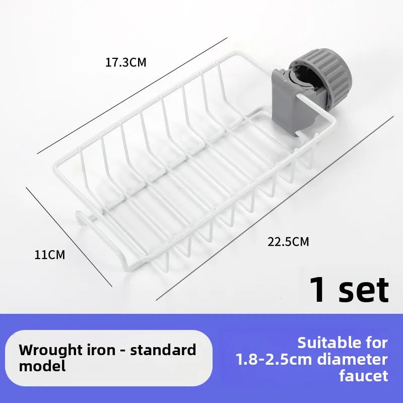 Kitchen Sink Drain Rack Sponge Storage Flexible Faucet Holder Soap Drainer Towel Rack Shelf Organizer Kitchen Accessories