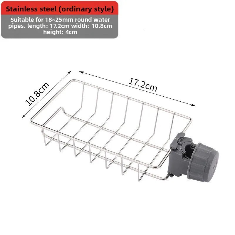 Kitchen Sink Drain Rack Sponge Storage Flexible Faucet Holder Soap Drainer Towel Rack Shelf Organizer Kitchen Accessories