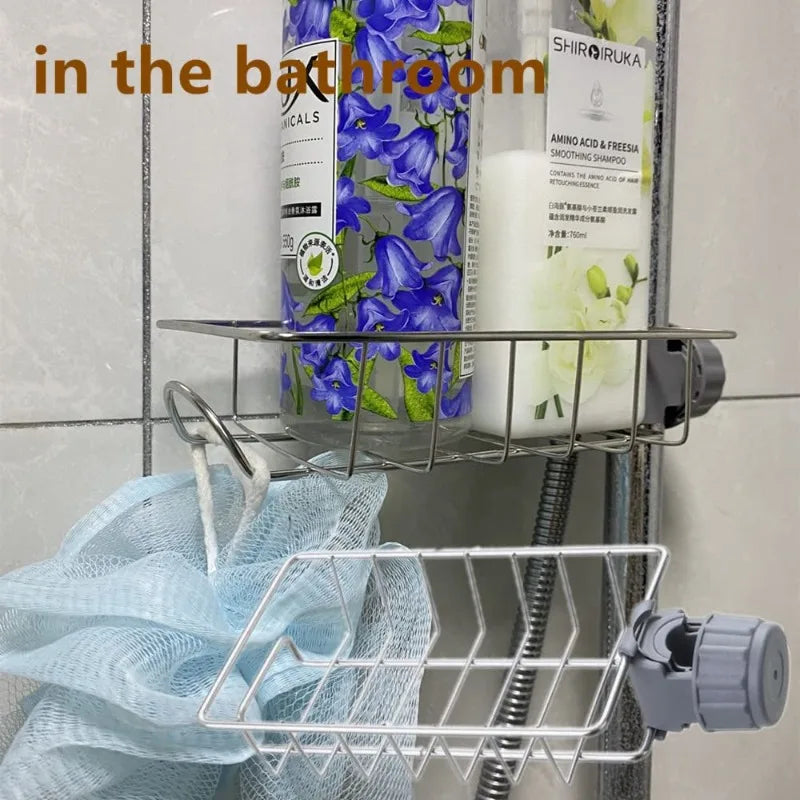 Kitchen Sink Drain Rack Sponge Storage Flexible Faucet Holder Soap Drainer Towel Rack Shelf Organizer Kitchen Accessories