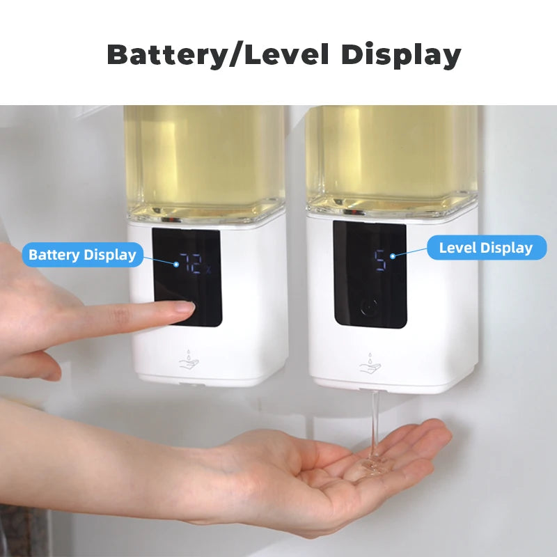 Automatic Liquid Soap Dispensers Kitchen Bathroom Rechargeable Sensor Smart Hand Sanitizer Shampoo Detergent Dispenser