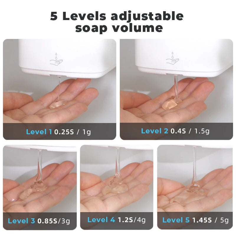 Automatic Liquid Soap Dispensers Kitchen Bathroom Rechargeable Sensor Smart Hand Sanitizer Shampoo Detergent Dispenser