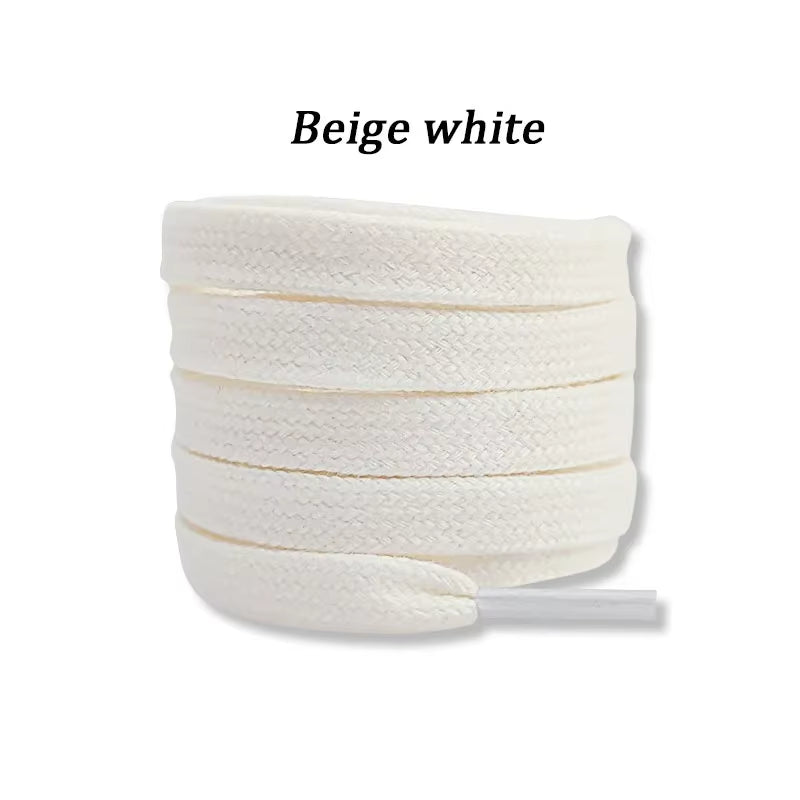 New Flat Cotton Shoelaces for Sneakers AF1 AJ1 Shoelace High-Top Canvas Casual Shoe Laces No Elasticity Shoestrings Men Women