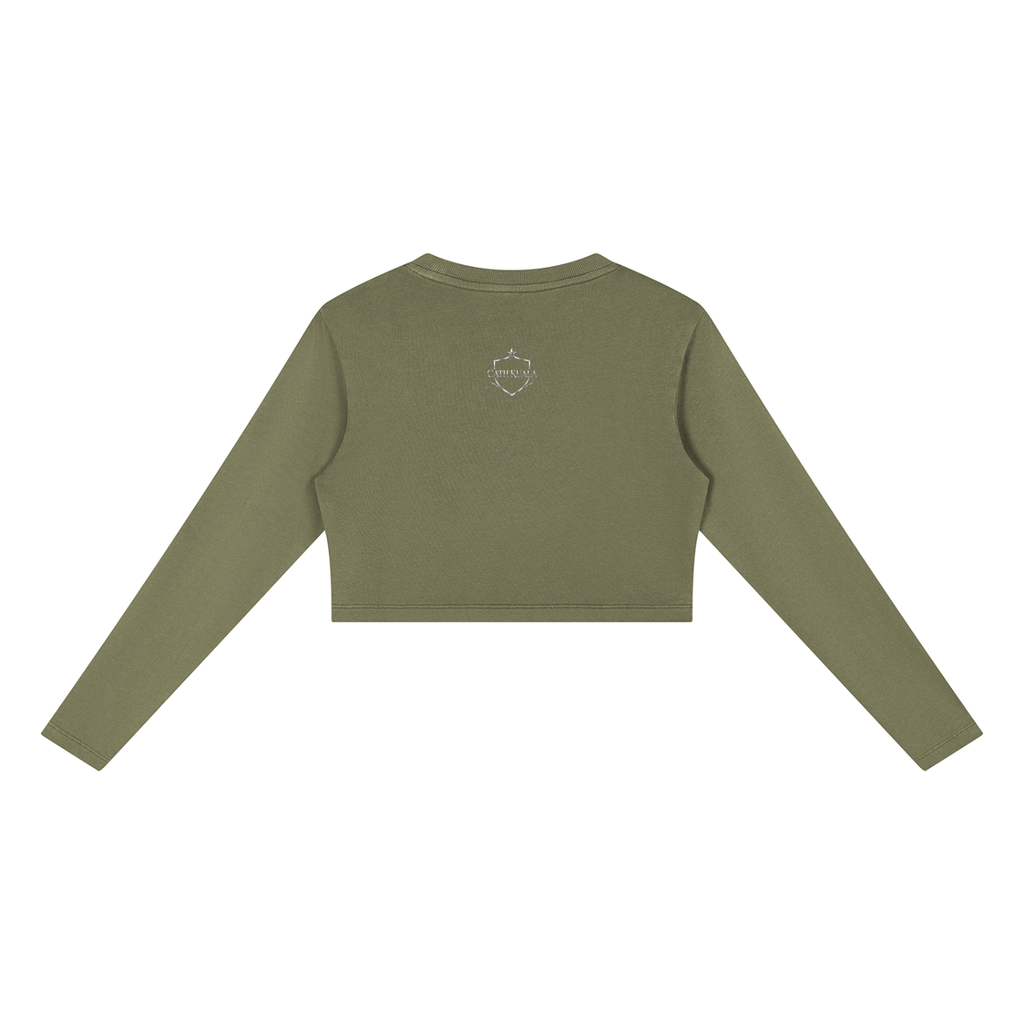 Women's Mineral Wash Crop Sweatshirt (Cath Kuala)
