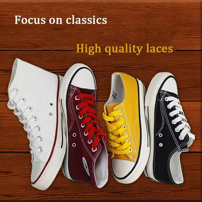 New Flat Cotton Shoelaces for Sneakers AF1 AJ1 Shoelace High-Top Canvas Casual Shoe Laces No Elasticity Shoestrings Men Women